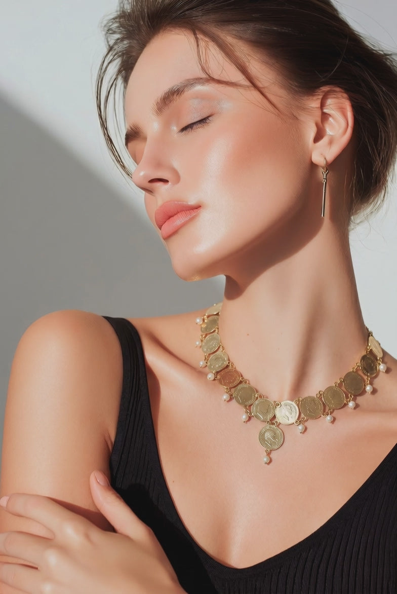 Collier élégant dorée